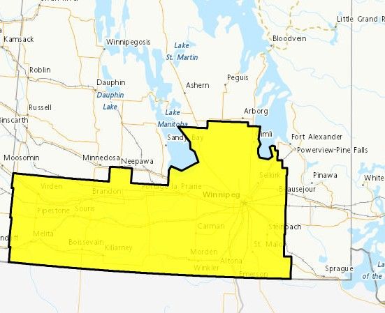 Heat warning advised from Environment Canada in Manitoba on July 24, at 5:00 a.m. 
